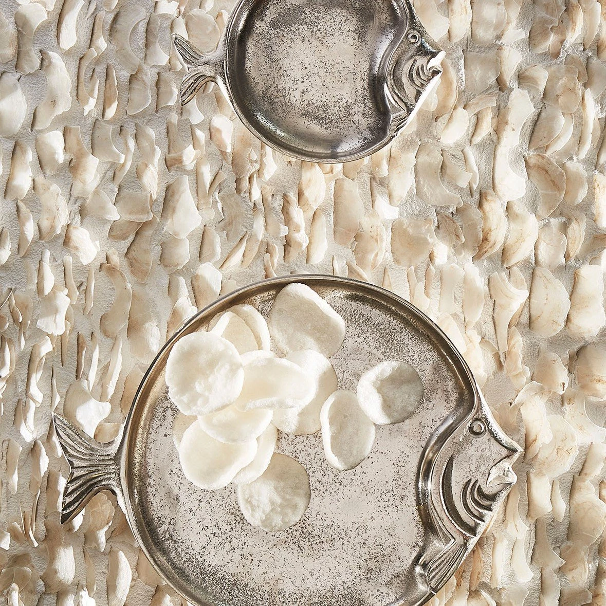 Côté Table Plat Poisson Ocean Gris Argente 20x15cm En Aluminium Et Nickel 5 Côté Table Plat Poisson Ocean Gris Argente 20x15cm En Aluminium Et Nickel – Image 3