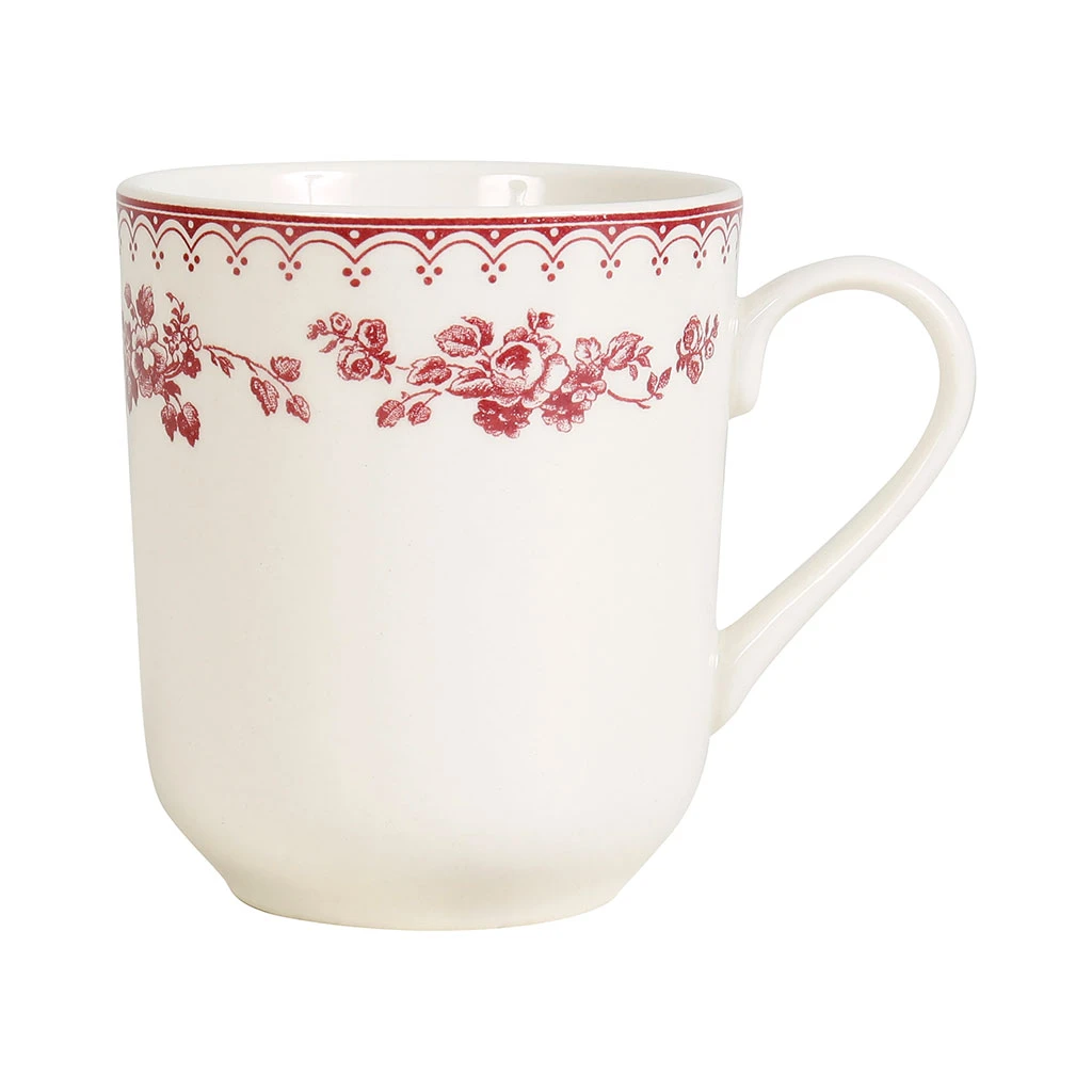 Comptoir De Famille Tasse Haute En Faïence Blanchet Et Rouge - Faustine 3 Comptoir De Famille Tasse Haute En Faïence Blanchet Et Rouge - Faustine
