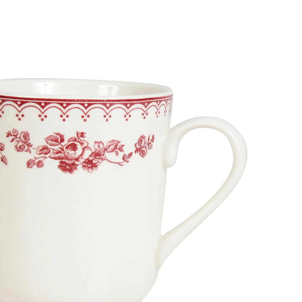 Comptoir De Famille Tasse Haute En Faïence Blanchet Et Rouge - Faustine 4 Comptoir De Famille Tasse Haute En Faïence Blanchet Et Rouge - Faustine – Image 2