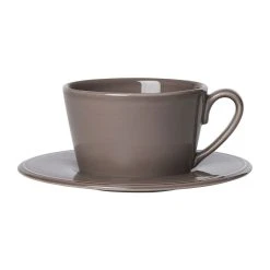 Côté Table Tasse Avec Sous-tasse En Faïence Poivre - Constance