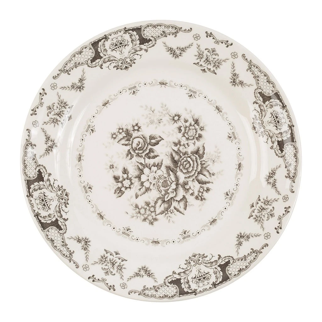 Comptoir De Famille Assiette Plate En Faïence Gris D26cm - Clothilde 3 Comptoir De Famille Assiette Plate En Faïence Gris D26cm - Clothilde