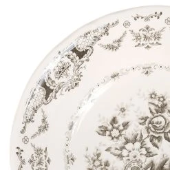 Comptoir De Famille Saladier En Faïence Blanc Et Gris - Clothilde -Côté Table Store 200491 DET02 WEB