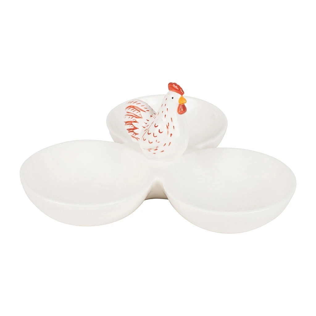 Comptoir De Famille Plat Aperitif En Porcelaine Blanc Et Rouge - Margotte Blanc Et Rouge 4 Comptoir De Famille Plat Aperitif En Porcelaine Blanc Et Rouge - Margotte Blanc Et Rouge – Image 2