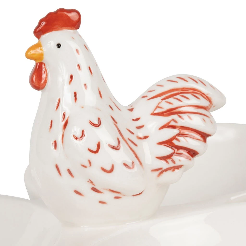 Comptoir De Famille Plat Aperitif En Porcelaine Blanc Et Rouge - Margotte Blanc Et Rouge 5 Comptoir De Famille Plat Aperitif En Porcelaine Blanc Et Rouge - Margotte Blanc Et Rouge – Image 3