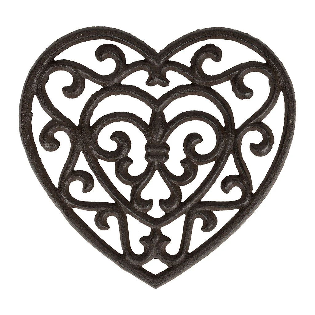 Comptoir De Famille Dessous Plat En Fonte Coeur Brun - Rhodonea 3 Comptoir De Famille Dessous Plat En Fonte Coeur Brun - Rhodonea