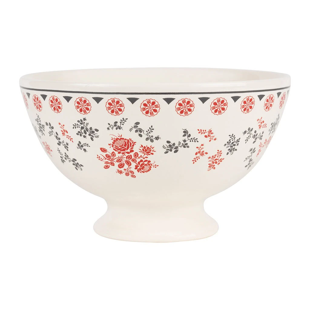 Comptoir De Famille Bol En Faïence Blanc Et Gris 75cl - Rosette 3 Comptoir De Famille Bol En Faïence Blanc Et Gris 75cl - Rosette