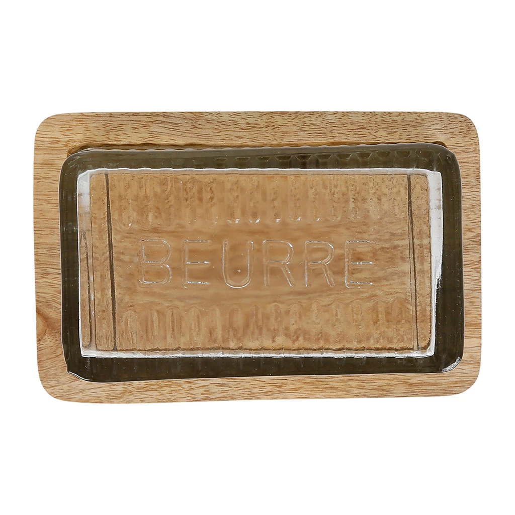 Comptoir De Famille Beurrier En Verre Et Manguier - Grand Office 7 Comptoir De Famille Beurrier En Verre Et Manguier - Grand Office – Image 5