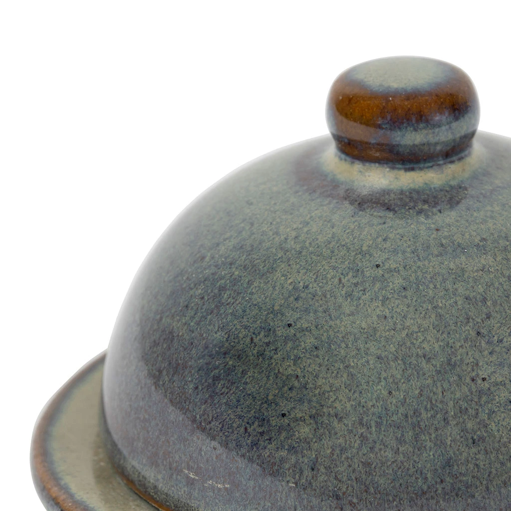 Comptoir De Famille Beurrier En Grès Bleu Et Vert - Suzanne 6 Comptoir De Famille Beurrier En Grès Bleu Et Vert - Suzanne – Image 4