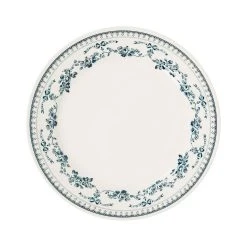Comptoir De Famille Assiette Plate En Faience Bleu Ancien D26cm - Faustine