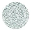 Comptoir De Famille Assiette Plate En Faïence Vert D26cm - P'tites Fleurs