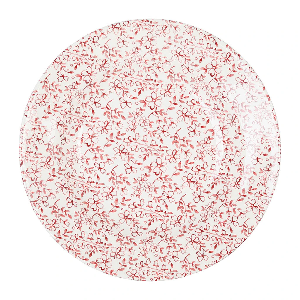 Comptoir De Famille Assiette Creuse En Faïence Bordeaux D23cm - P'tites Fleurs 4 Comptoir De Famille Assiette Creuse En Faïence Bordeaux D23cm - P'tites Fleurs – Image 2