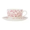 Comptoir De Famille Tasse Et Sous-tasse En Faïence Bordeaux - P'tites Fleurs -Côté Table Store 201484 DEB WEB
