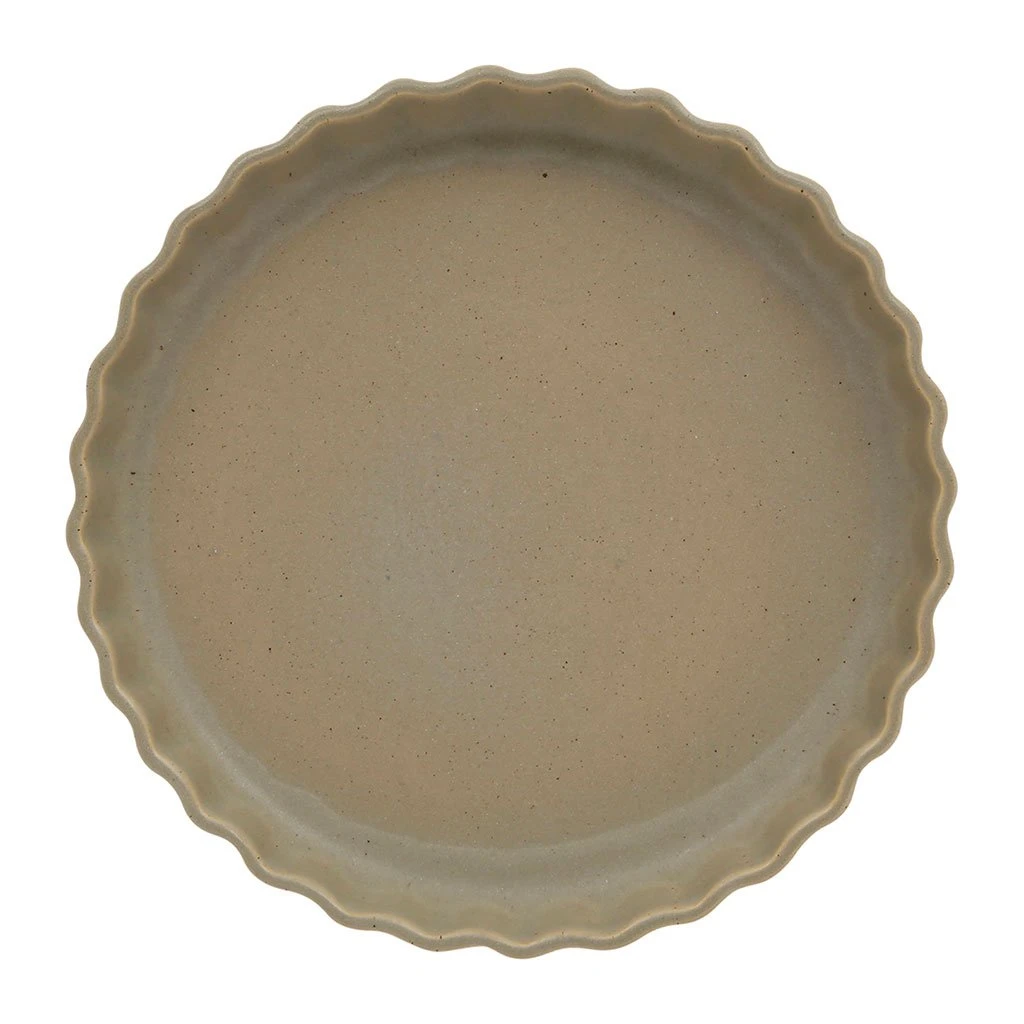 Comptoir De Famille Plat à Tarte Grège En Grès - Suzanne 5 Comptoir De Famille Plat à Tarte Grège En Grès - Suzanne – Image 3