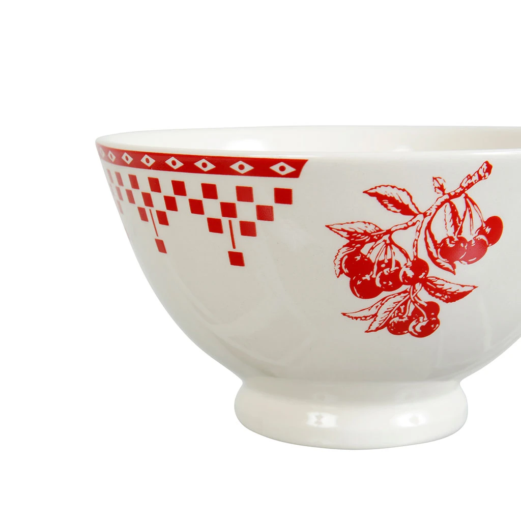 Comptoir De Famille Bol En Faïence Rouge 75cl - Damier 4 Comptoir De Famille Bol En Faïence Rouge 75cl - Damier – Image 2