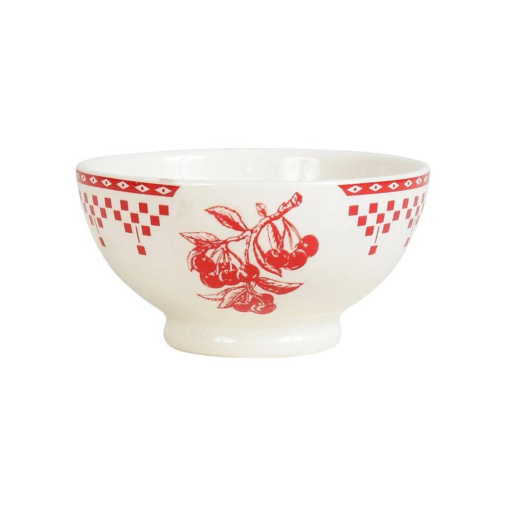Comptoir De Famille Bol En Faïence Rouge D13cl - Damier 3 Comptoir De Famille Bol En Faïence Rouge D13cl - Damier