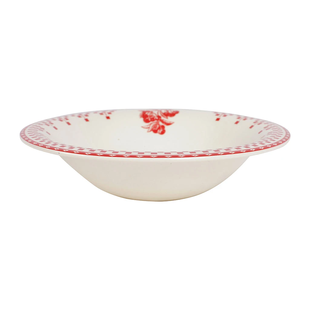 Comptoir De Famille Coupelle En Faïence Rouge D20cm - Damier 3 Comptoir De Famille Coupelle En Faïence Rouge D20cm - Damier