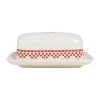 Comptoir De Famille Beurrier En Faïence Blanc Et Rouge - Damier 1 Comptoir De Famille Beurrier En Faïence Blanc Et Rouge - Damier -Côté Table Store 2272 DEB WEB