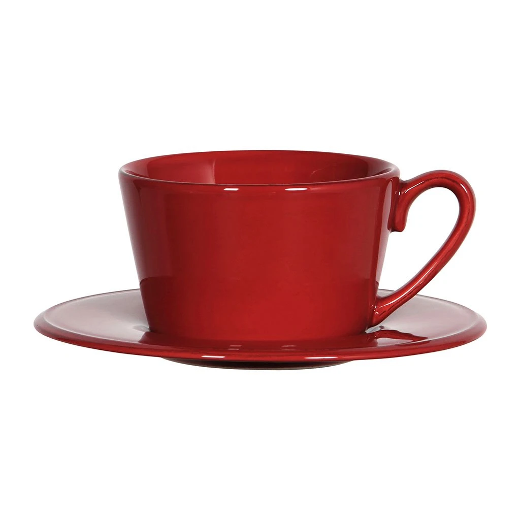 Côté Table Tasse Et Sous Tasse En Faïence Rouge - Constance 3 Côté Table Tasse Et Sous Tasse En Faïence Rouge - Constance