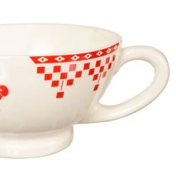 Comptoir De Famille Bol Avec Anse Damier Rouge En Faïence 7 Comptoir De Famille Bol Avec Anse Damier Rouge En Faïence -Côté Table Store 2370 DET02 WEB