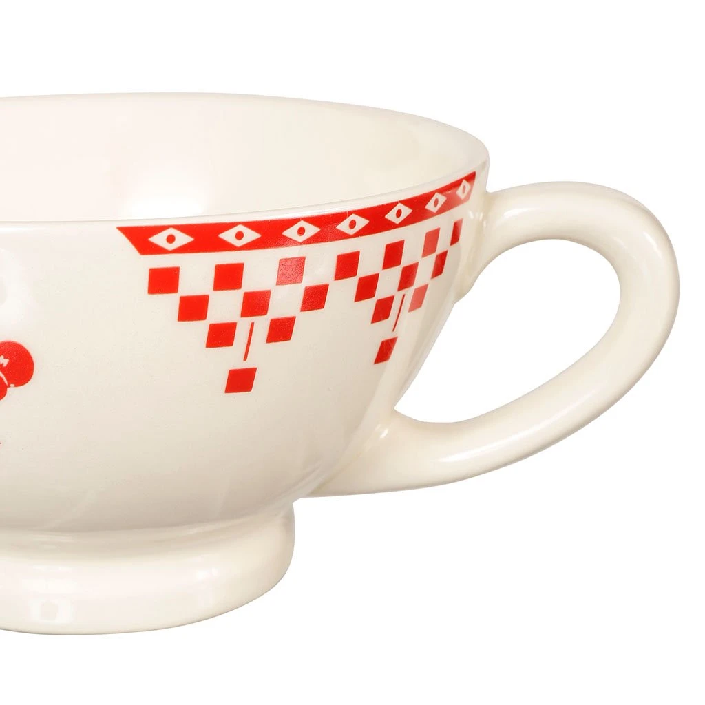Comptoir De Famille Bol Avec Anse Damier Rouge En Faïence 5 Comptoir De Famille Bol Avec Anse Damier Rouge En Faïence – Image 3