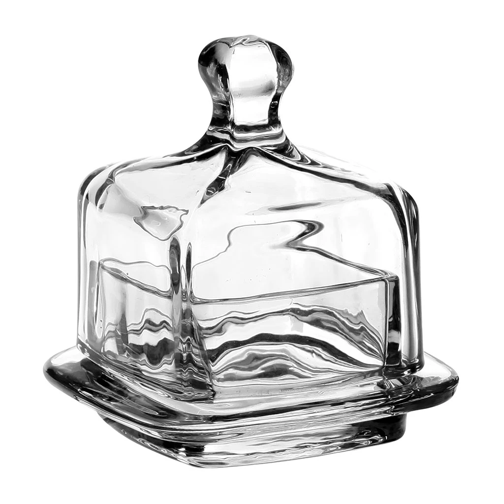 Côté Table Beurrier Carré Beurrier Transparent En Verre 4 Côté Table Beurrier Carré Beurrier Transparent En Verre – Image 2
