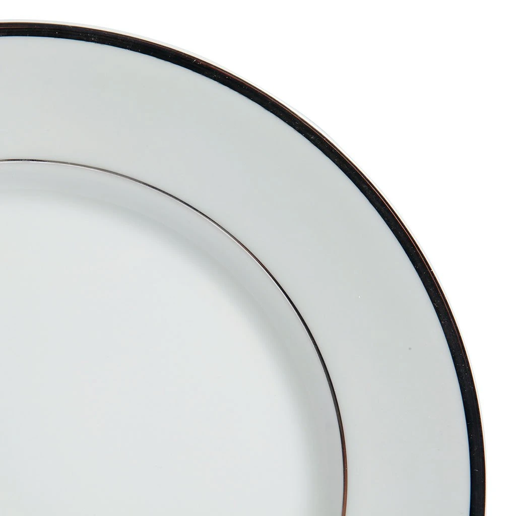 Côté Table Assiette à Dessert En Porcelaine Blanc Et Platine D20cm - Ginger 5 Côté Table Assiette à Dessert En Porcelaine Blanc Et Platine D20cm - Ginger – Image 3