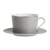 Côté Table Tasse Et Sous-tasse En Porcelaine Gris Et Platine - Ginger 1 Côté Table Tasse Et Sous-tasse En Porcelaine Gris Et Platine - Ginger -Côté Table Store 29111 DEB WEB