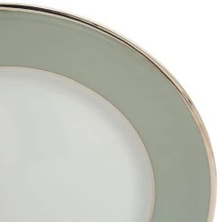 Côté Table Assiette Plate En Porcelaine Vert D'eau Et Platine D27cm - Ginger -Côté Table Store 30231 DET01 WEB