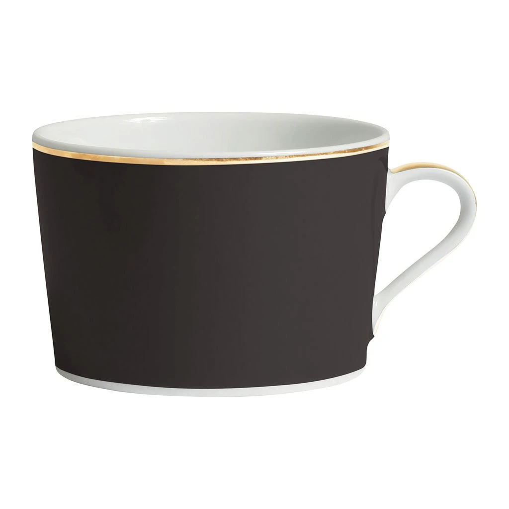 Côté Table Tasse Et Sous-tasse En Porcelaine Noir Et Doré - Ginger 5 Côté Table Tasse Et Sous-tasse En Porcelaine Noir Et Doré - Ginger – Image 3