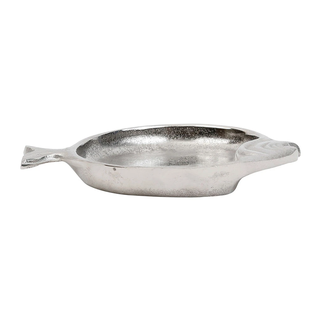 Côté Table Plat Poisson Ocean Gris Argente 20x15cm En Aluminium Et Nickel 4 Côté Table Plat Poisson Ocean Gris Argente 20x15cm En Aluminium Et Nickel – Image 2