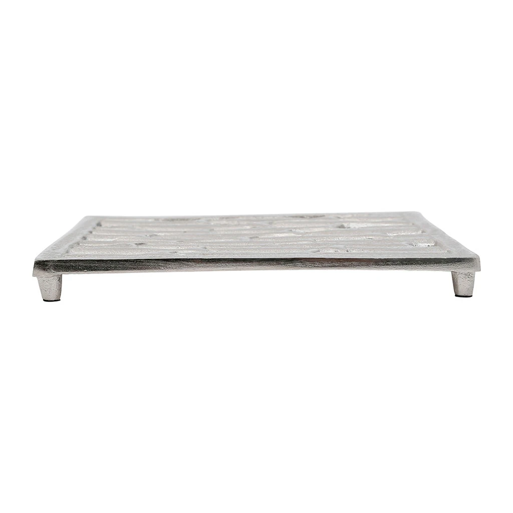 Côté Table Dessous De Plat En Aluminium Gris Argent - Ocean 3 Côté Table Dessous De Plat En Aluminium Gris Argent - Ocean – Image 2