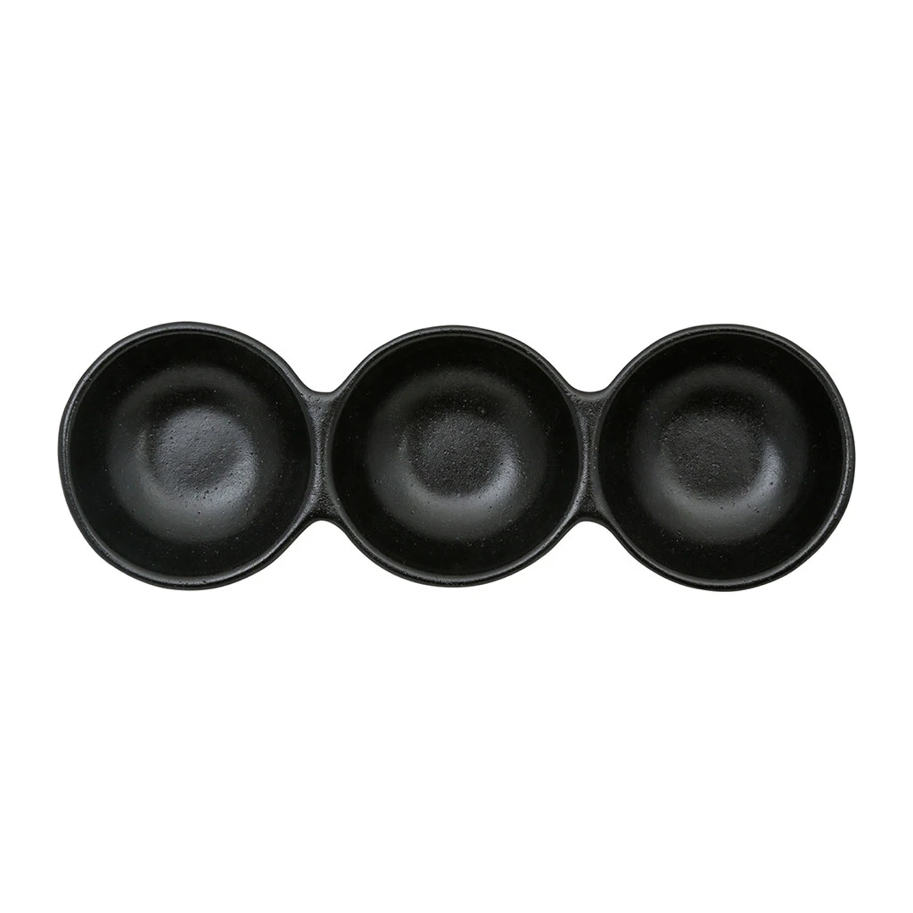 Côté Table Coupelle En Grès Noir Mat - Triple Flore 6 Côté Table Coupelle En Grès Noir Mat - Triple Flore – Image 4