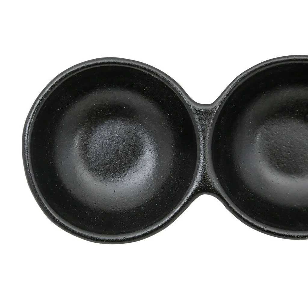 Côté Table Coupelle En Grès Noir Mat - Triple Flore 7 Côté Table Coupelle En Grès Noir Mat - Triple Flore – Image 5