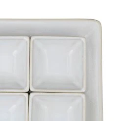 Côté Table Lot De 4 Coupelles Avec Plat En Grès Réactif Blanc - Flore 11 Côté Table Lot De 4 Coupelles Avec Plat En Grès Réactif Blanc - Flore -Côté Table Store 37877 DET03 WEB