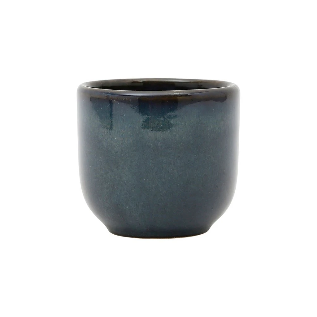 Côté Table Gobelet Expresso En Grès Bleu - Flore 3 Côté Table Gobelet Expresso En Grès Bleu - Flore