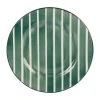 Côté Table Assiette Plate Rayée Sauge D28cm En Faience - Campagne 1 Côté Table Assiette Plate Rayée Sauge D28cm En Faience - Campagne -Côté Table Store 38949 DEB WEB