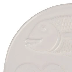 Côté Table Plat Poisson Blanc D28cm En Faience -Côté Table Store 39061 DET01 WEB