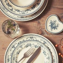 Comptoir De Famille Assiette Creuse En Faïence Bleu Ancien D23cm - Faustine -Côté Table Store 40524 amb hd 2021 09 ah comptoir 0315