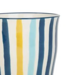 Jardin D'Ulysse Lot De 4 Gobelets En Grès Bleu - Un été à La Mer -Côté Table Store 466919 DET01 WEB