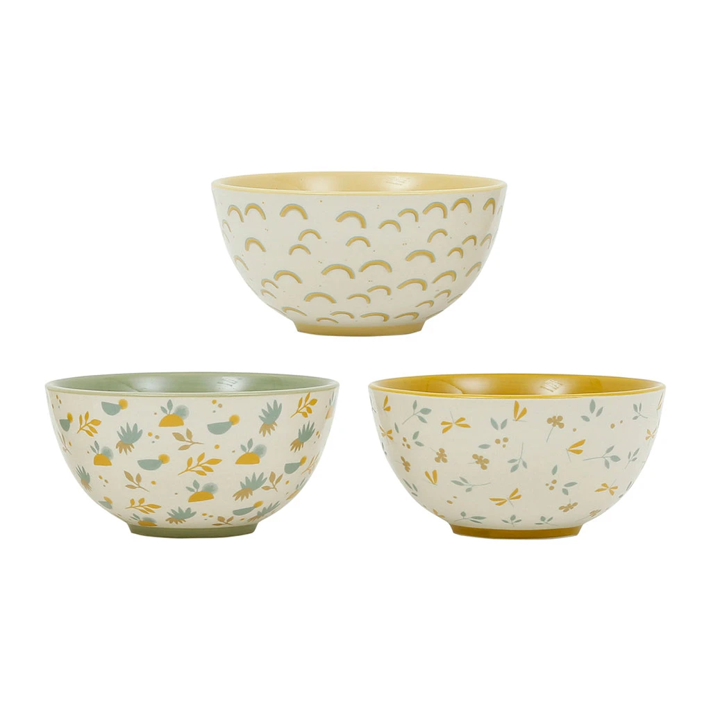 Jardin D'Ulysse Lot De 3 Bol En Grès Motif Multicolore 60cl - Sweat Dream 3 Jardin D'Ulysse Lot De 3 Bol En Grès Motif Multicolore 60cl - Sweat Dream