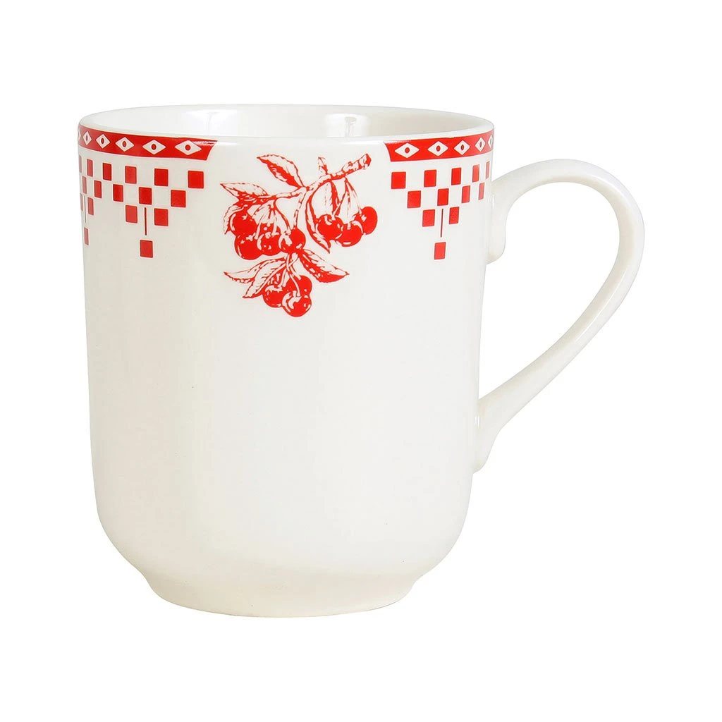 Comptoir De Famille Tasse Haute En Faïence Damier Rouge - Campagne 3 Comptoir De Famille Tasse Haute En Faïence Damier Rouge - Campagne