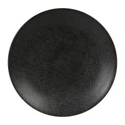 Table Passion Assiette Plate En Grès Noir D27cm - Vesuvio
