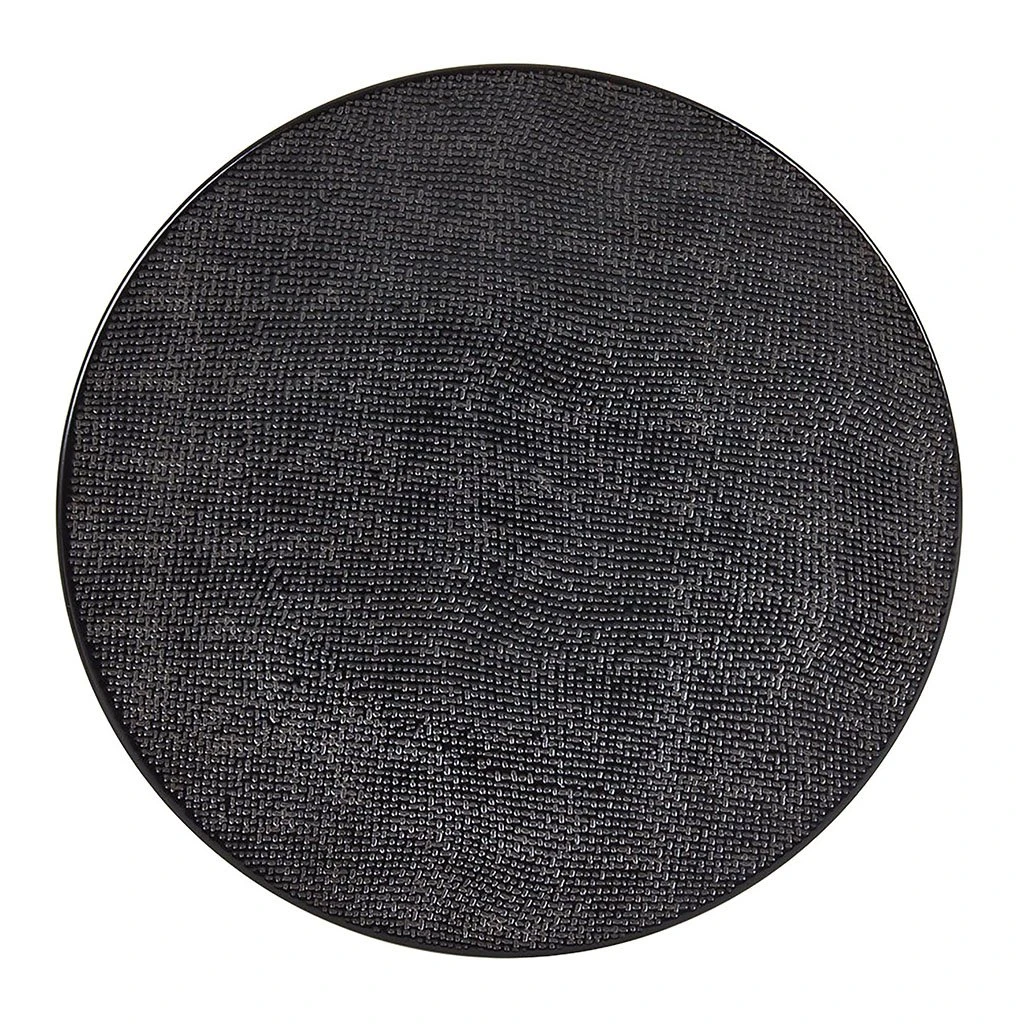 Table Passion Assiette Plate En Grès Noir D27cm - Vesuvio 4 Table Passion Assiette Plate En Grès Noir D27cm - Vesuvio – Image 2