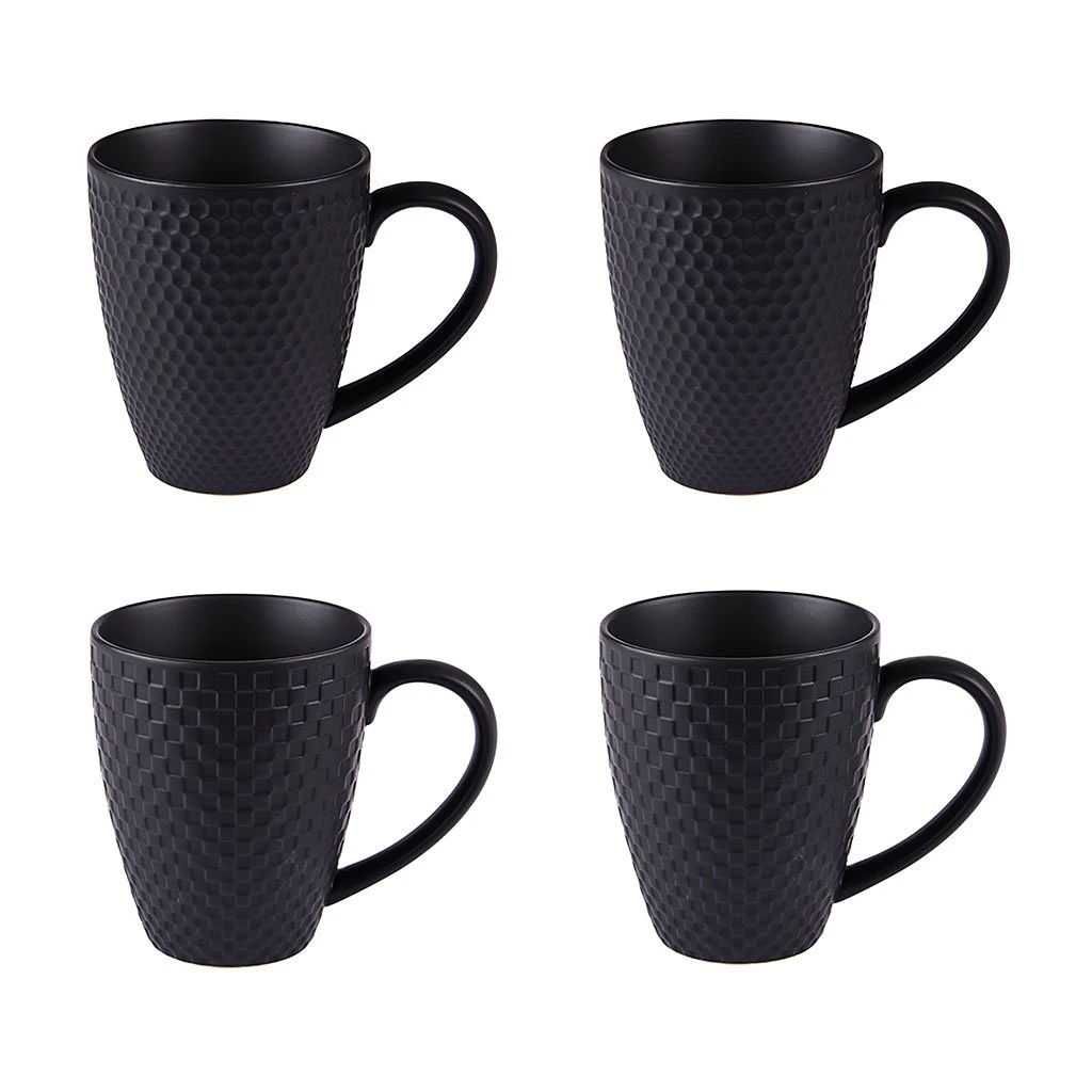 Table Passion Lot De 4 Mugs En Porcelaine Noir Mat 3 Table Passion Lot De 4 Mugs En Porcelaine Noir Mat