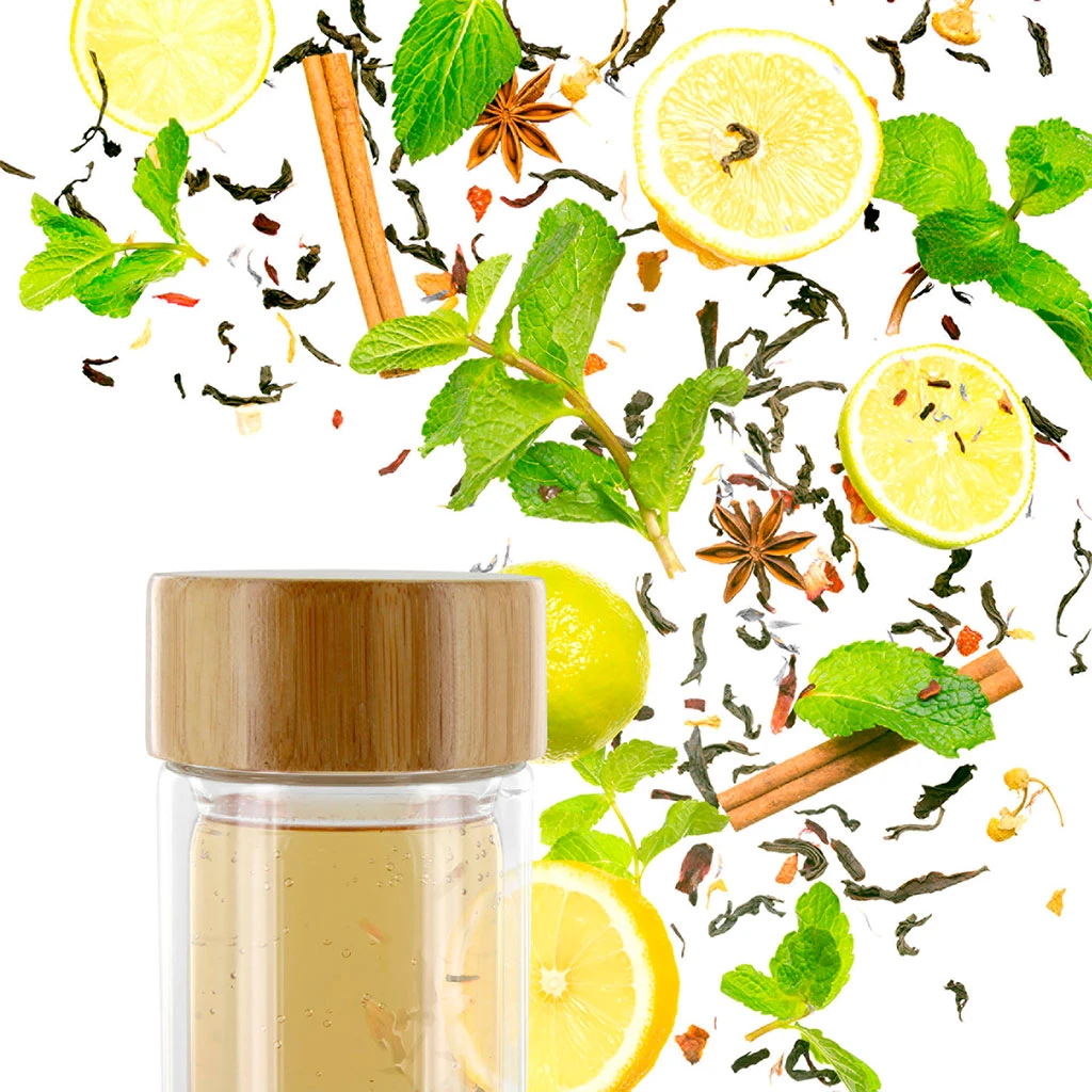 Cook Concept Infuseur En Verre Double Paroi Avec Bouchon Bambou 4 Cook Concept Infuseur En Verre Double Paroi Avec Bouchon Bambou – Image 3