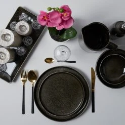 Home Déco Factory Assiette à Dessert En Grès Noir D20.5cm 11 Home Déco Factory Assiette à Dessert En Grès Noir D20.5cm -Côté Table Store 626729 FRN04 WEB