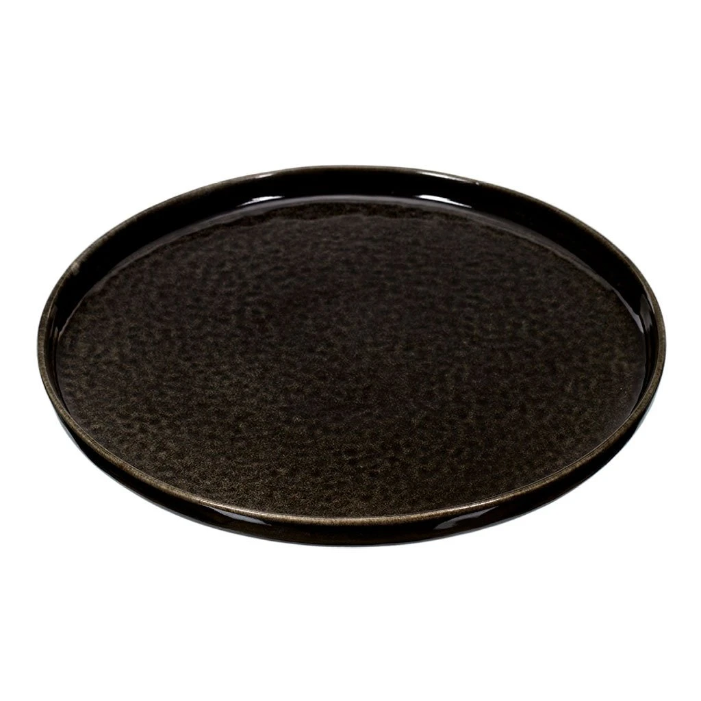 Home Déco Factory Assiette à Dessert En Grès Noir D20.5cm 8 Home Déco Factory Assiette à Dessert En Grès Noir D20.5cm – Image 6