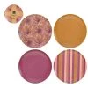 Mica Décorations Lot De 4 Assiettes En Mélamine Rose D21cm - Lumina