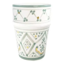 Chabi Chic Tasse Vert Amande Et Or H9cm - Beldi Zwak