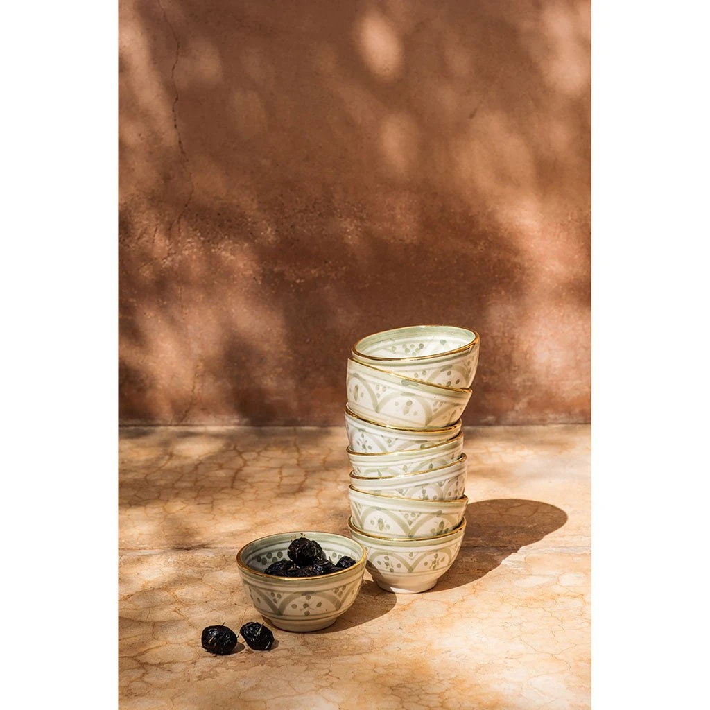 Chabi Chic Saladier Vert Amande Et Or D20cm - Zwak 4 Chabi Chic Saladier Vert Amande Et Or D20cm - Zwak – Image 2